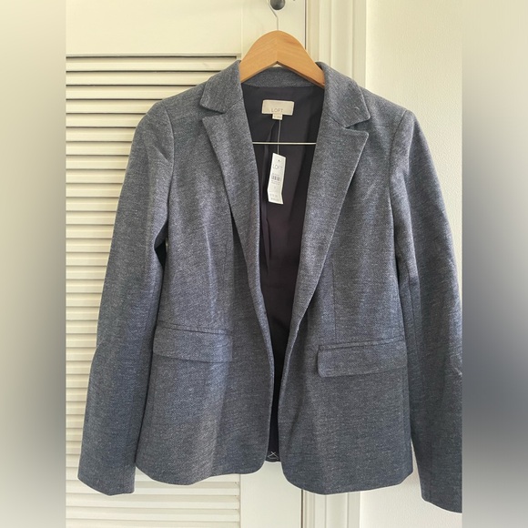 Anne Taylor loft blue tweet jacket size 0 NWT - Picture 1 of 4